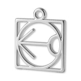 999 Pure Silver - Sagittarius Zodiac Square Charm