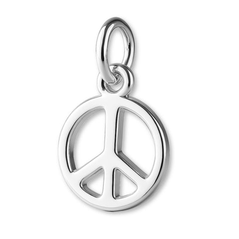925 Sterling Silver - Mini Peace Symbol Charm