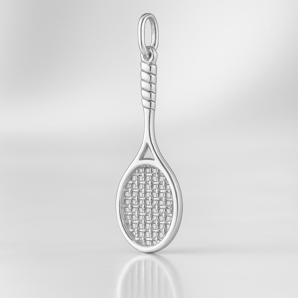 925 Sterling Silver - Wimbledon Tennis Racket Charm