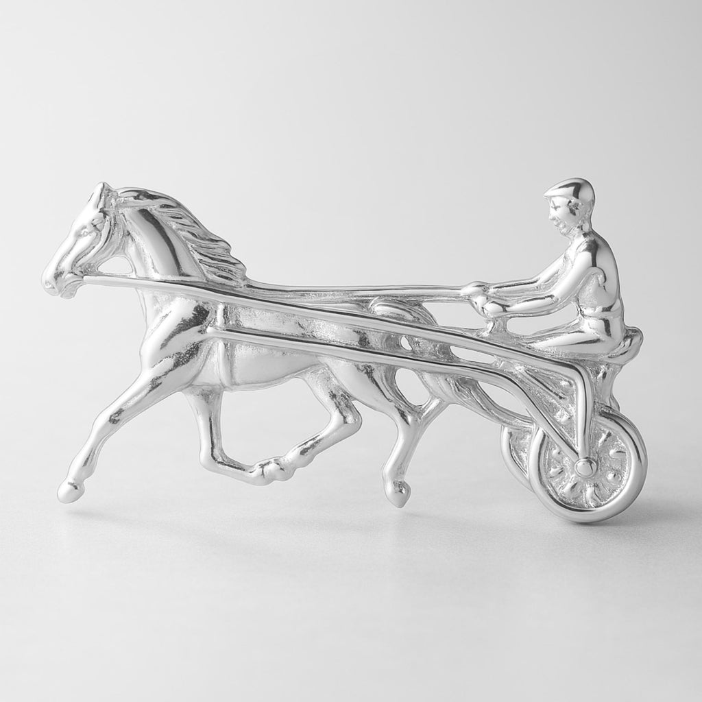 925 Sterling Silver - Harness Racing Horse Charm