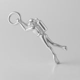 999 Pure Silver - Classic Scuba Diver Charm