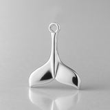 940 Argentium Silver - Whale Tail Charm