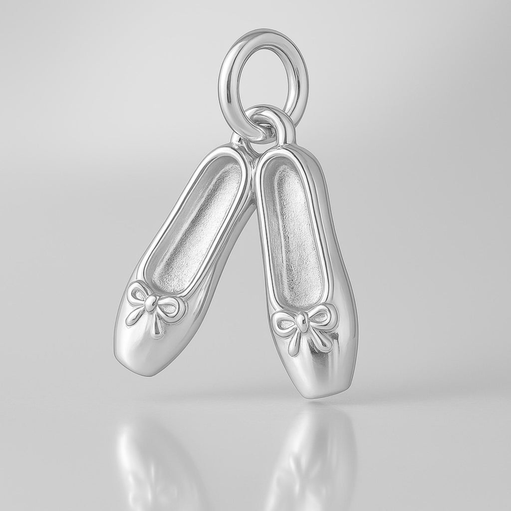 940 Argentium Silver - Ballet Shoes Charm