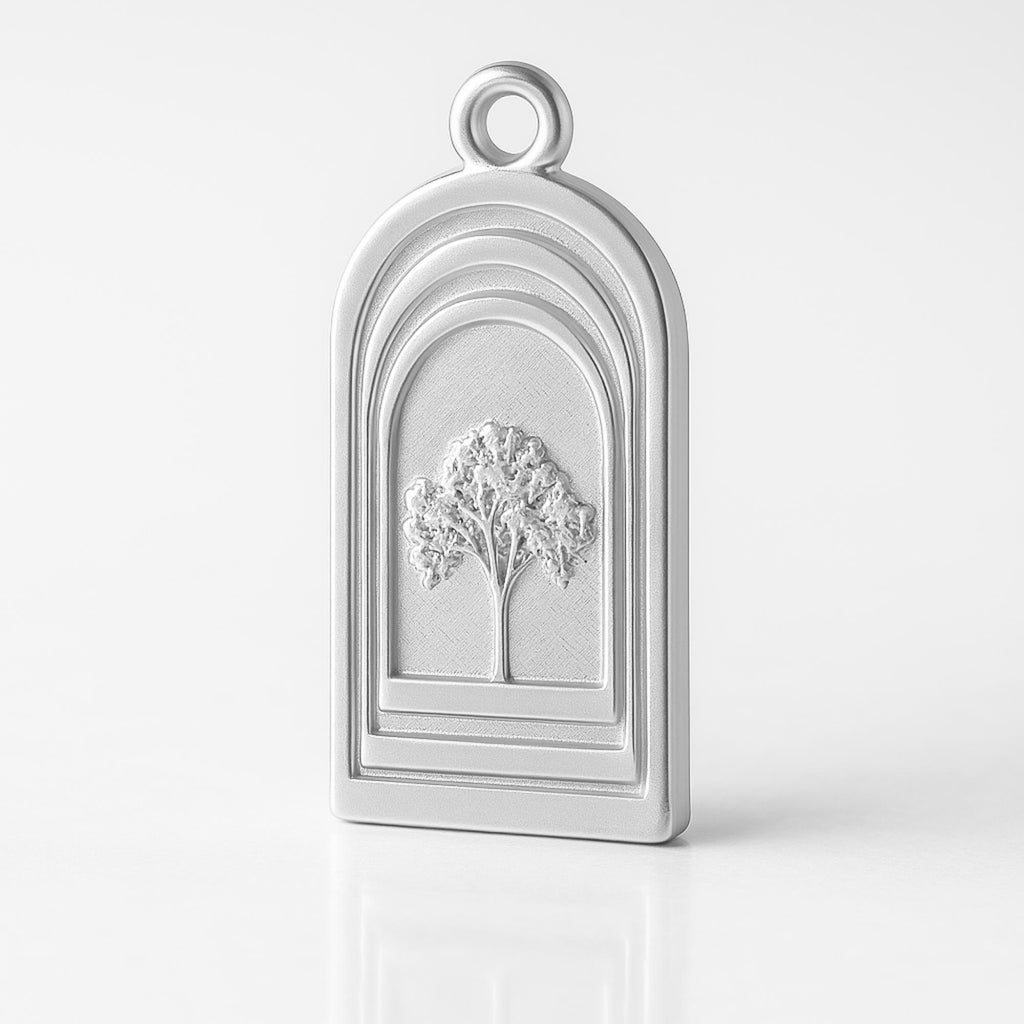 940 Argentium Silver - Arched Tree of Life Charm