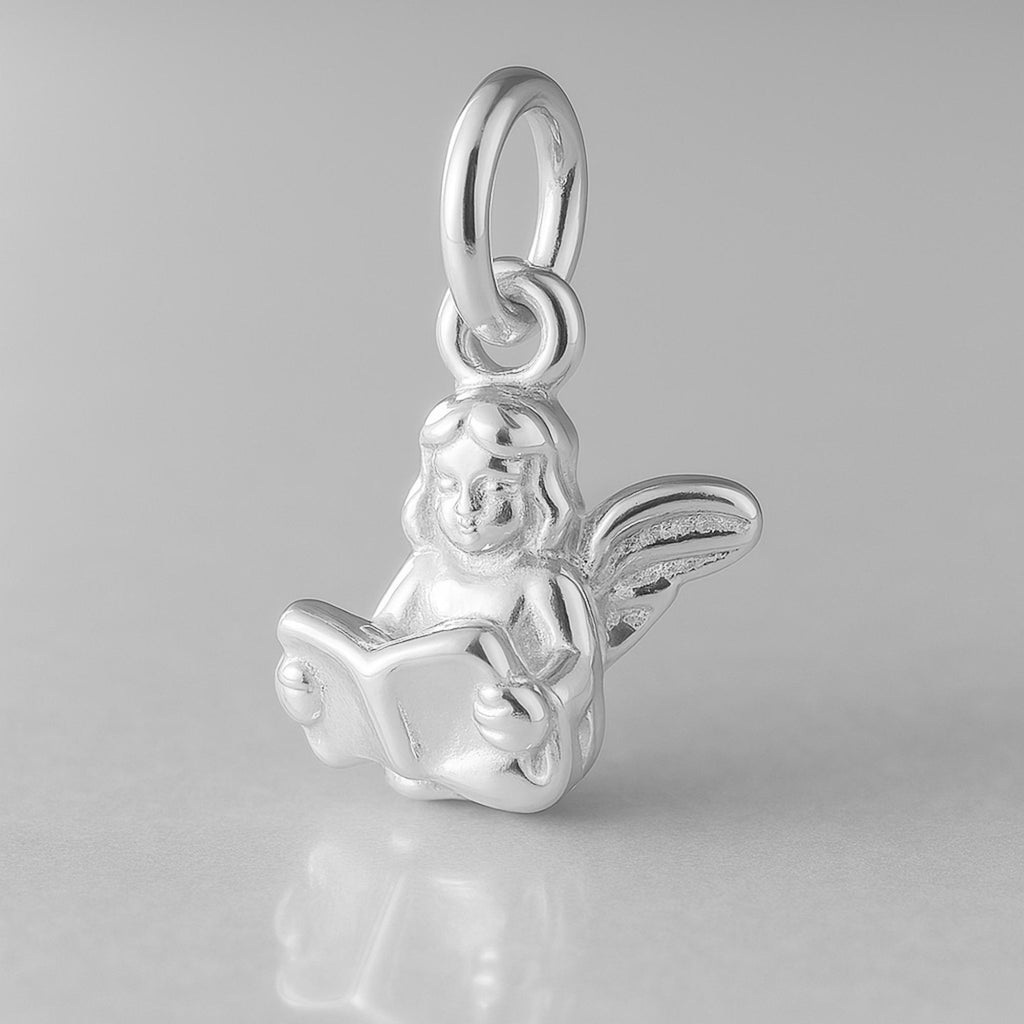 925 Sterling Silver - Miniature Singing Angel Charm
