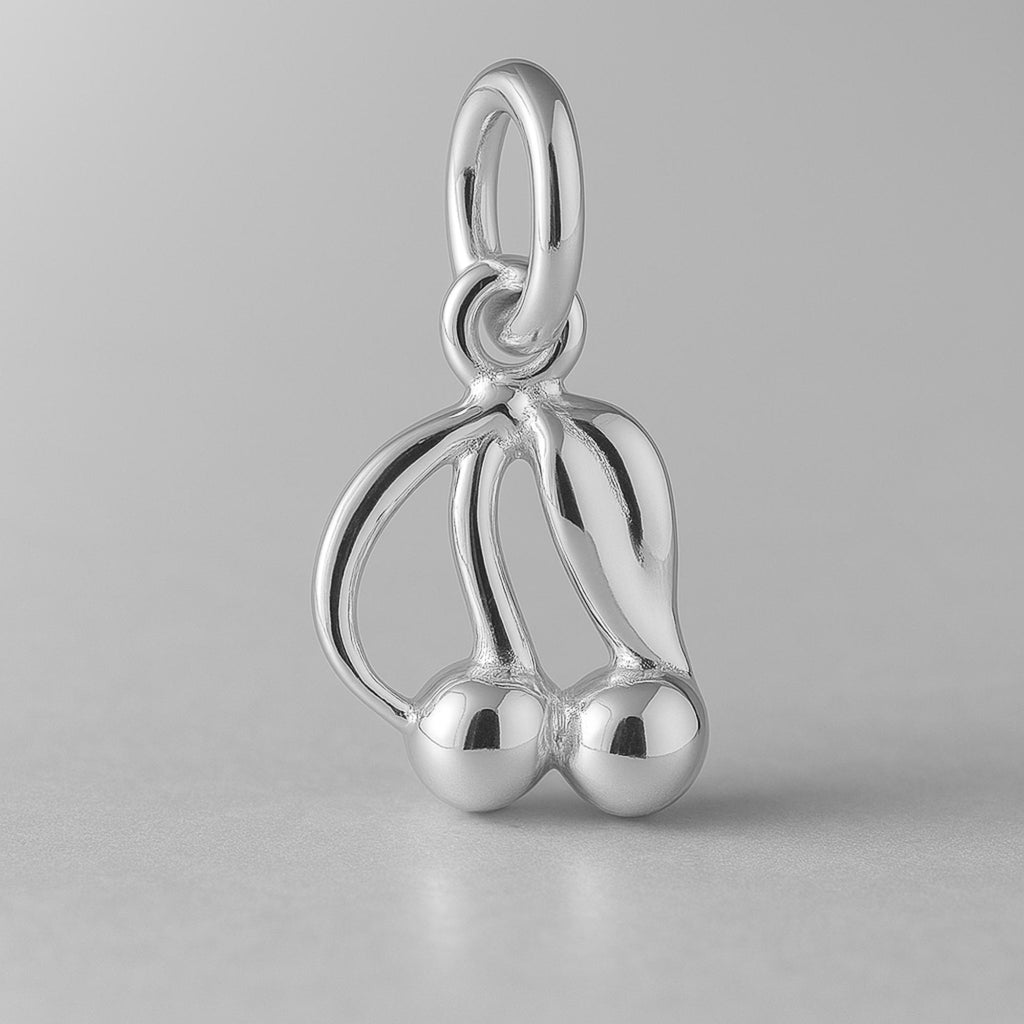 925 Sterling Silver - Classic Cherries Charm