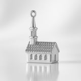 925 Sterling Silver - Steeple Church Charm