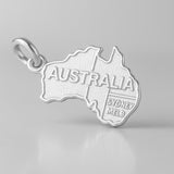 940 Argentium Silver - Australia Sydney Melbourne Charm