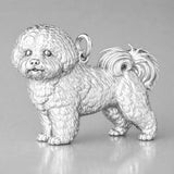 940 Argentium Silver - Bichon Frise Dog Charm