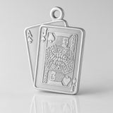 999 Pure Silver - Blackjack Playing Cards Charm