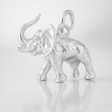999 Pure Silver - African Bush Elephant Charm