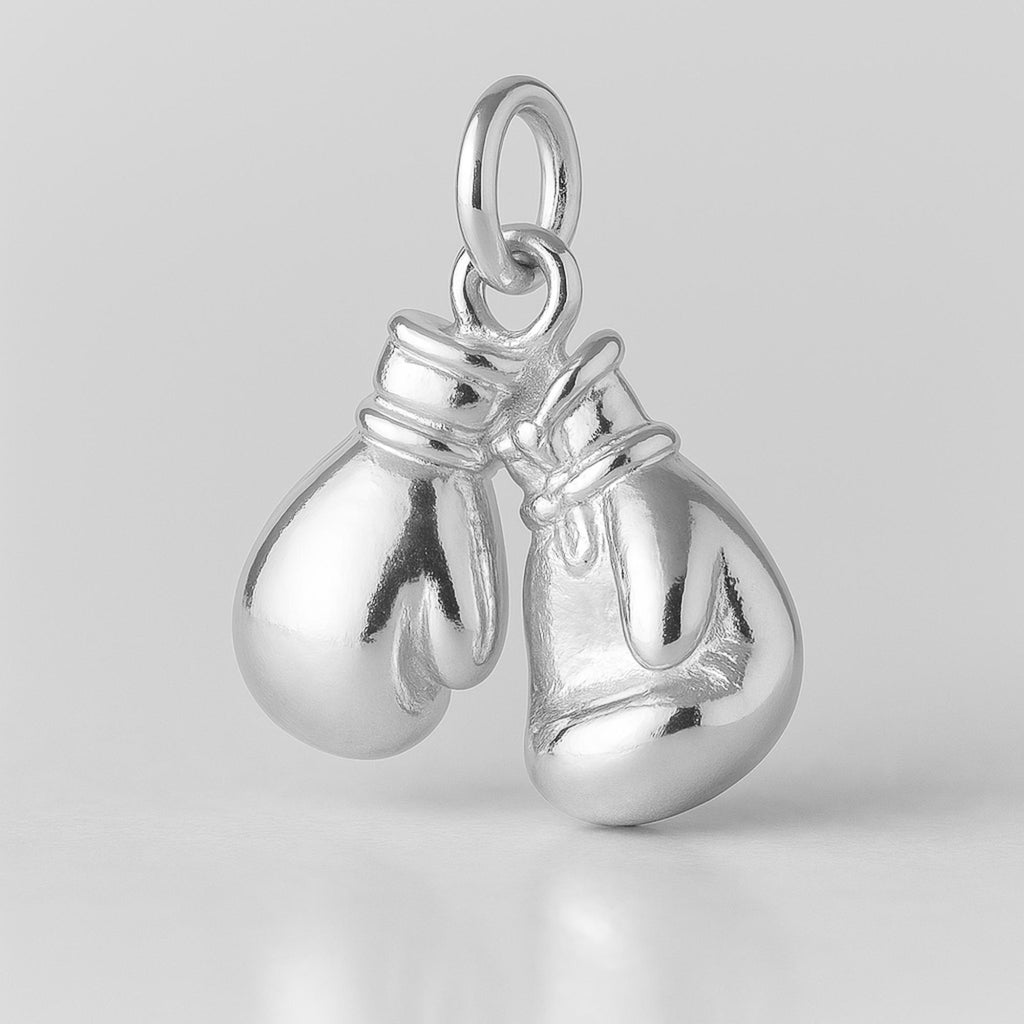 925 Sterling Silver - Vintage Boxing Gloves Charm