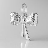 999 Pure Silver - Open Ribbon Bow Charm