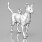 999 Pure Silver - Havana Brown Cat Charm