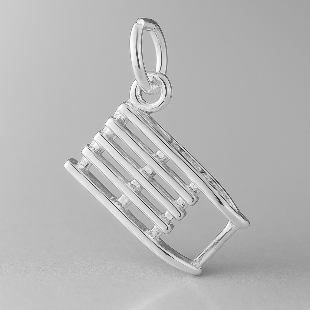 925 Sterling Silver - Christmas Snow Sled Charm