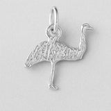 925 Sterling Silver - Emu Silhouette Charm