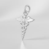 999 Pure Silver - Medical Caduceus Charm
