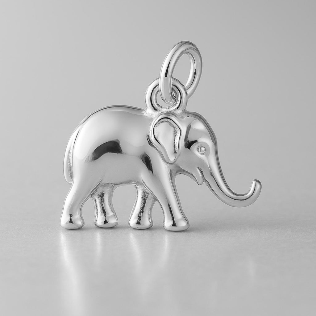 999 Pure Silver - Asian Elephant Charm