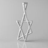 925 Sterling Silver - Raw Star of David Charm