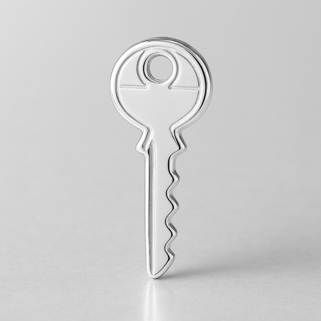 999 Pure Silver - Vintage House Key Charm