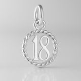 999 Pure Silver - 18 Wreath Pendant Charm
