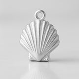 940 Argentium Silver - Scallop Beach Shell Charm