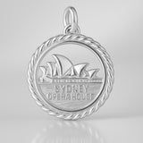 940 Argentium Silver - Round Sydney Opera House Charm