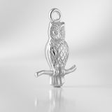 999 Pure Silver - Barn Owl Charm