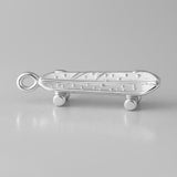 940 Argentium Silver - Battered Skateboard Charm