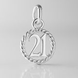 999 Pure Silver - 21 Wreath Pendant Charm