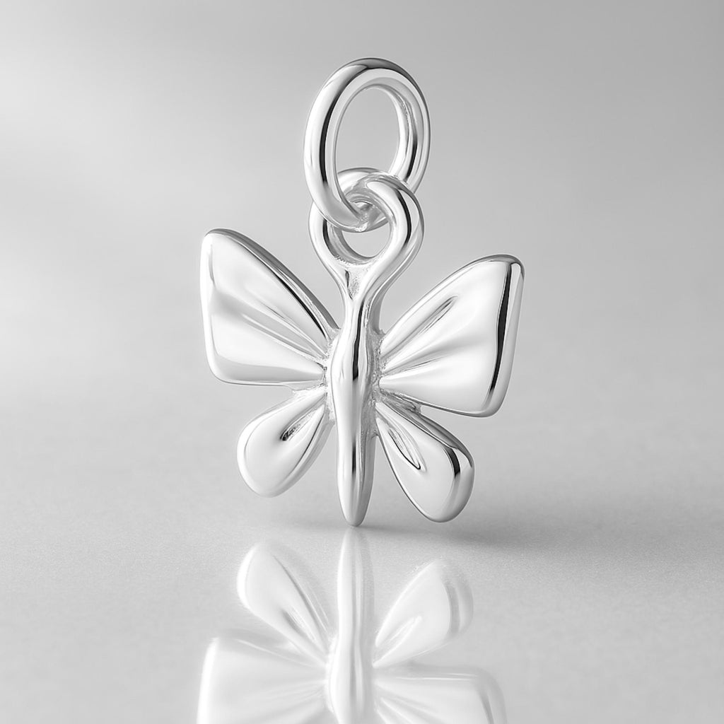 925 Sterling Silver - Modern Butterfly Charm
