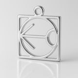 999 Pure Silver - Sagittarius Zodiac Square Charm
