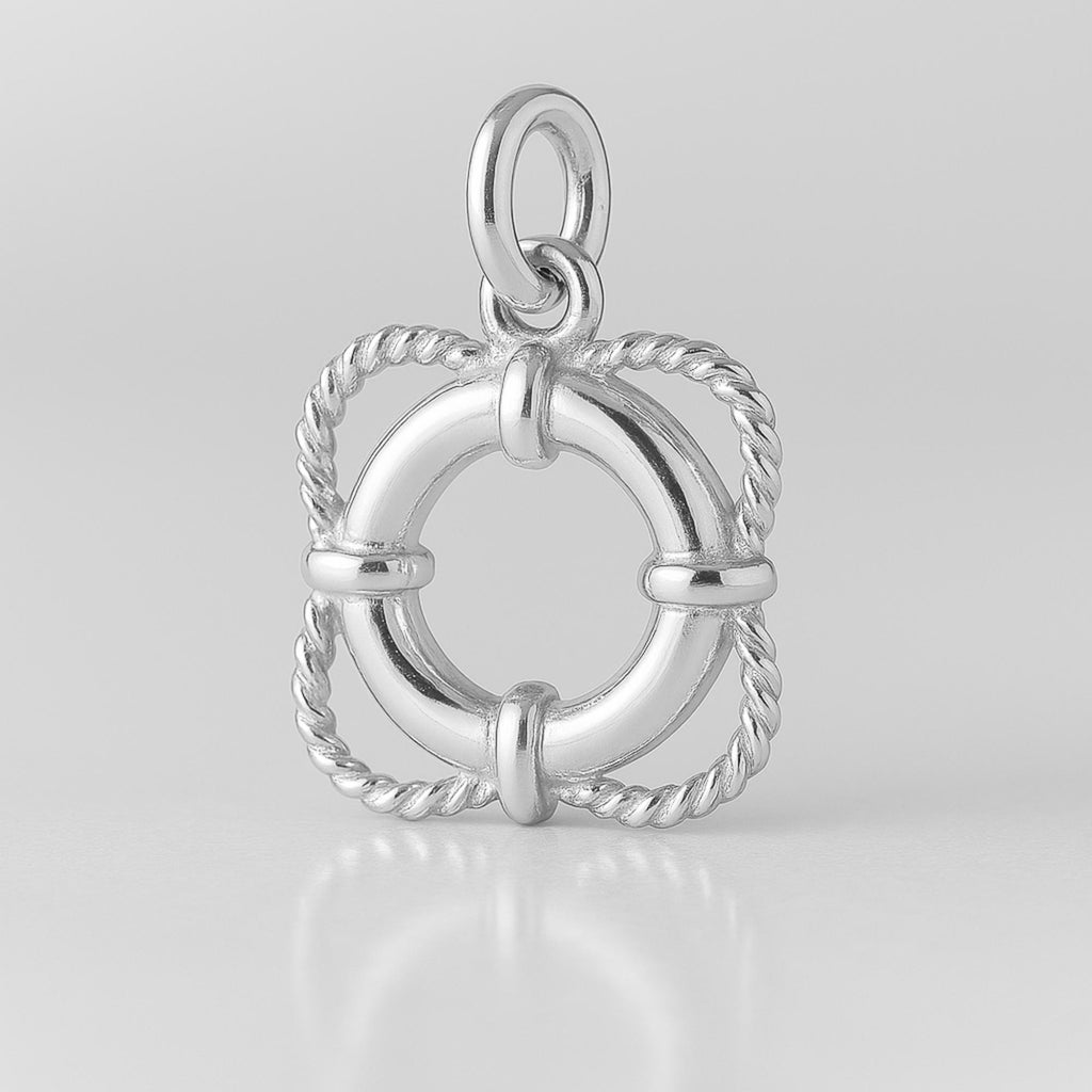 925 Sterling Silver - Classic Rope Lifebuoy Charm