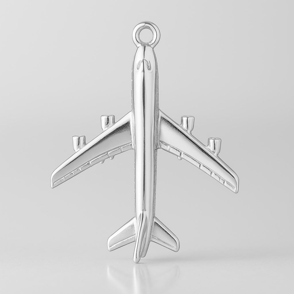 940 Argentium Silver - Passenger Plane Charm