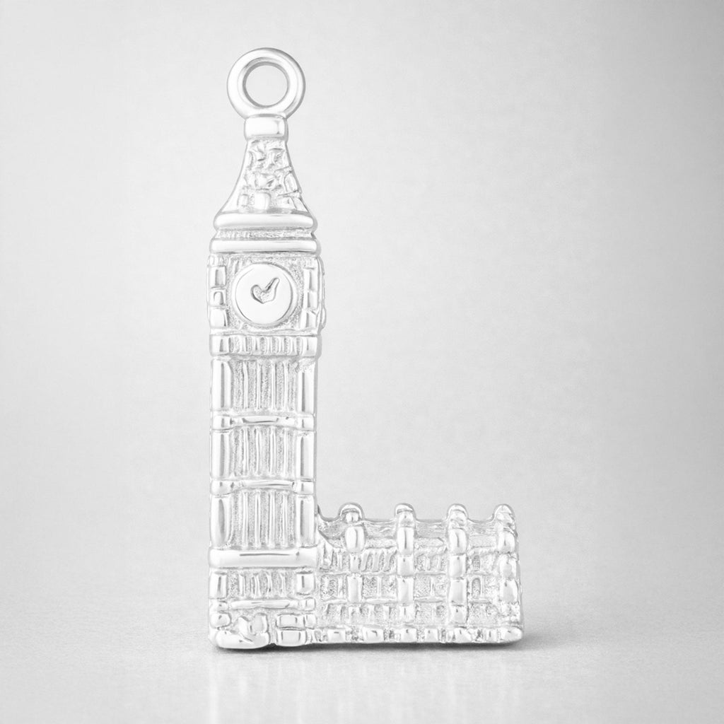 925 Sterling Silver - Big Ben Tower Charm