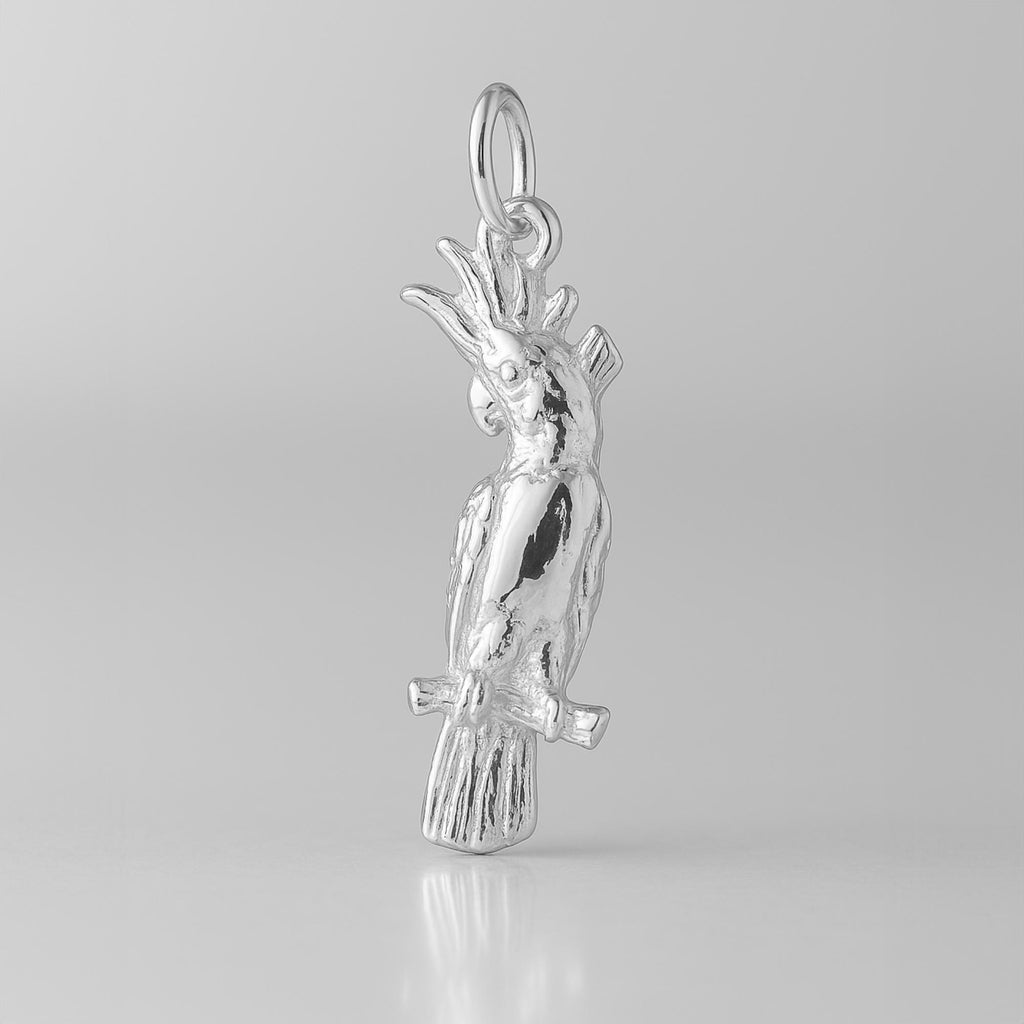 940 Argentium Silver - Fluffy Cockatoo Charm