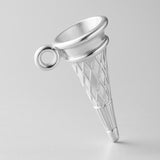 999 Pure Silver - Classic Ice Cream Cone Charm