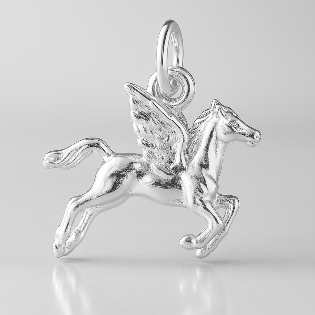 940 Argentium Silver - Flying Pegasus Charm