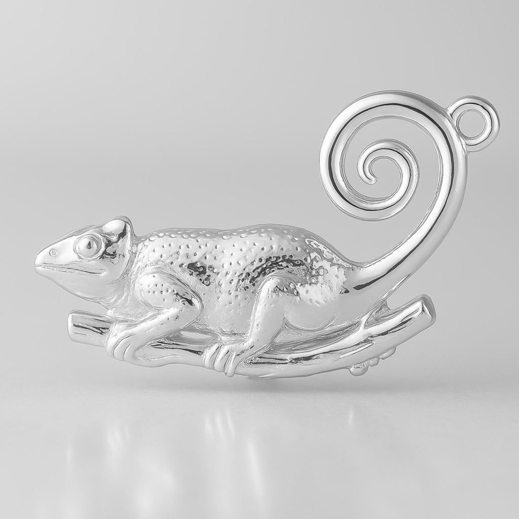 925 Sterling Silver - Panther Chameleon Charm