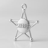 940 Argentium Silver - Sheriff Star Charm