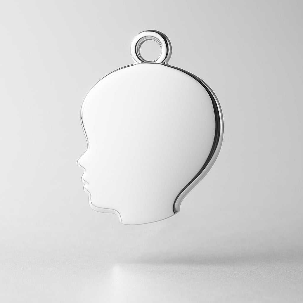 999 Pure Silver - Boys Silhouette  Charm