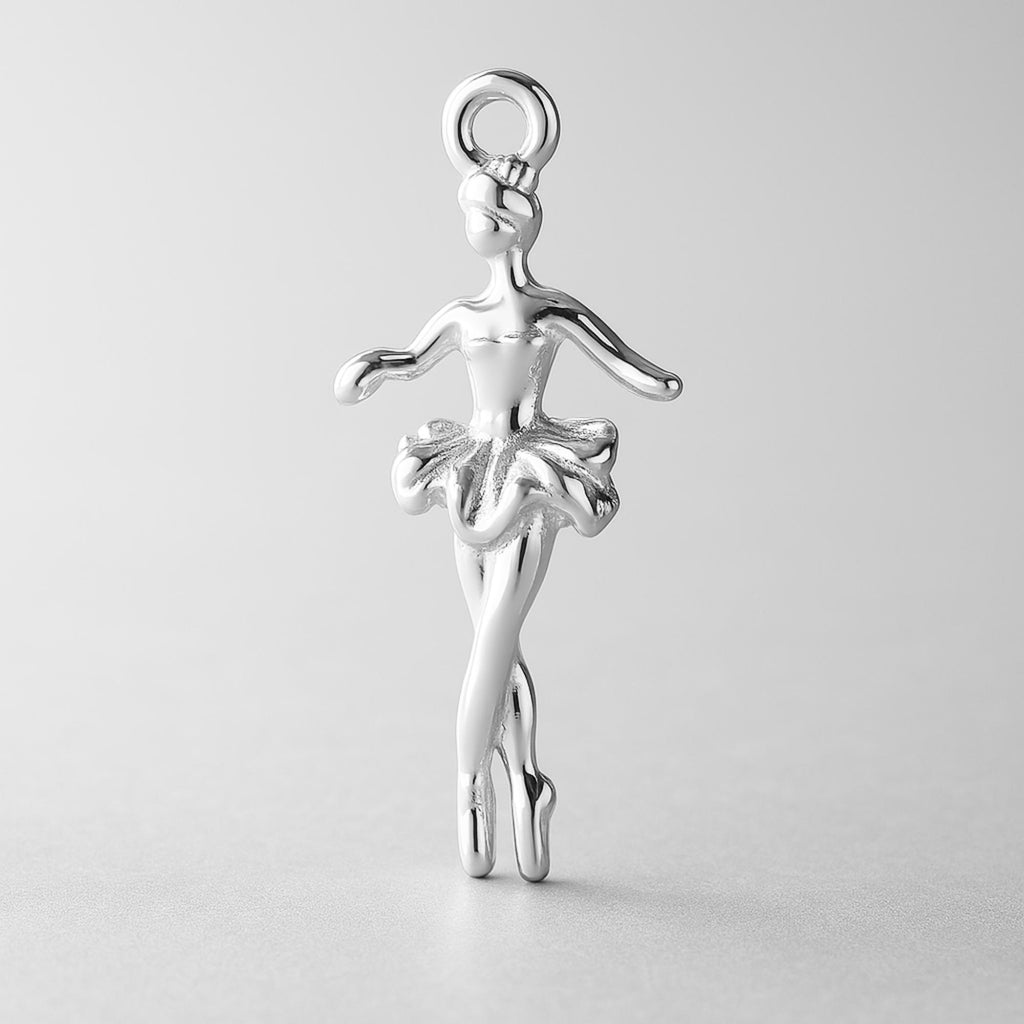 925 Sterling Silver - Enpointe Ballerina Charm