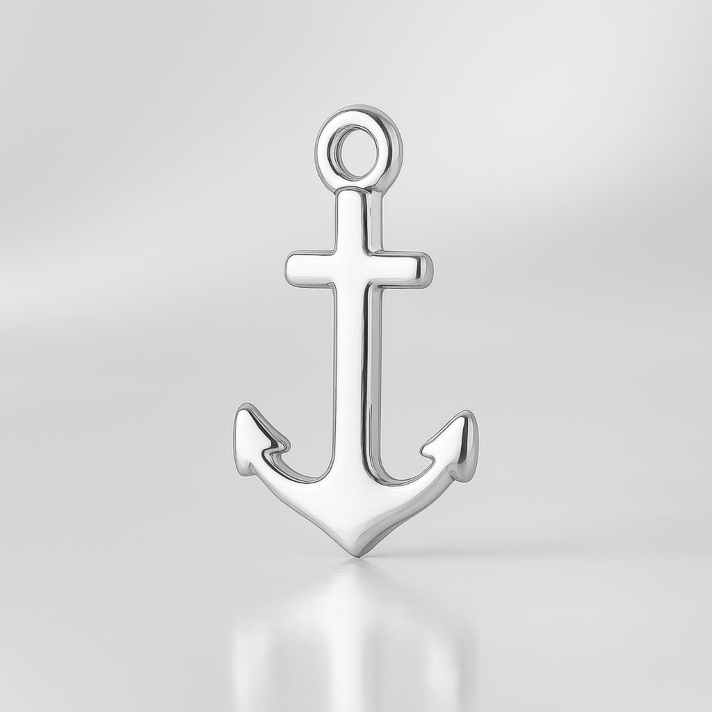 940 Argentium Silver - Classic Nautical Anchor Charm