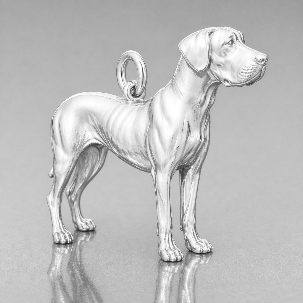 940 Argentium Silver - Great Dane Dog Charm