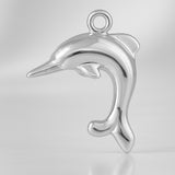 940 Argentium Silver - Leaping Dolphin Charm