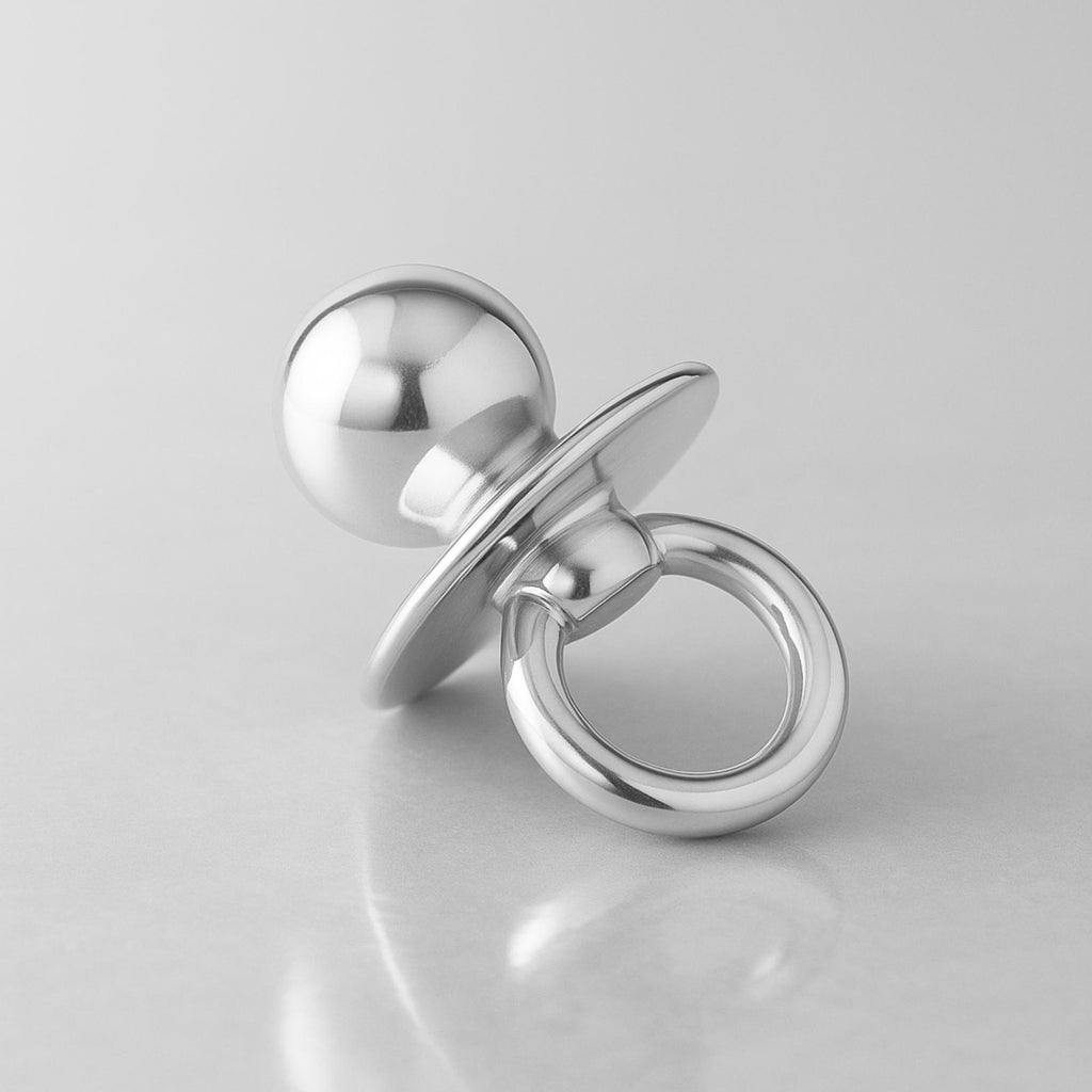 999 Pure Silver - Modern Pacifier Charm