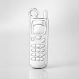 925 Sterling Silver - Retro Brick Phone Charm