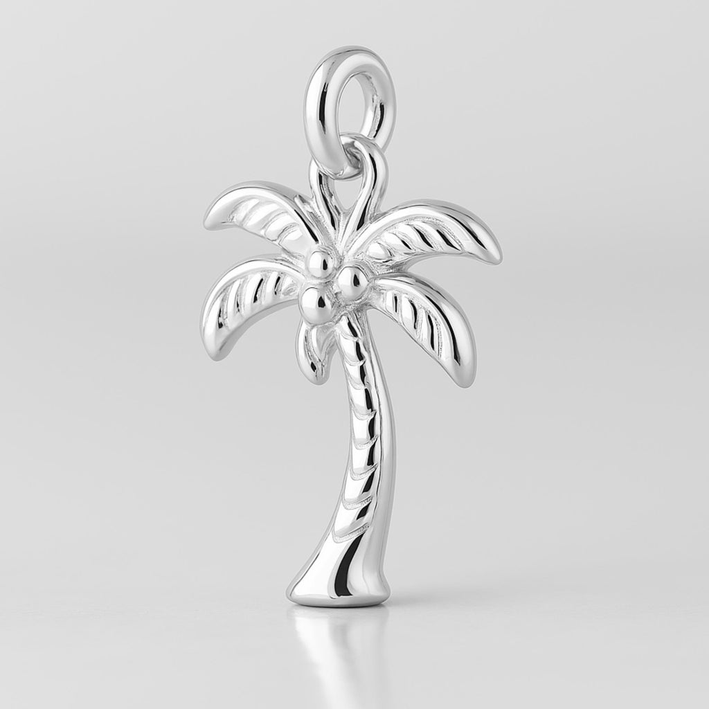 940 Argentium Silver - Tropical Palm Tree Charm