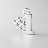 925 Sterling Silver - Number 1 Monogram Charm
