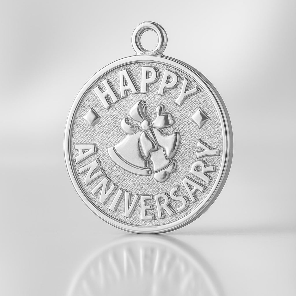 925 Sterling Silver - Happy Anniversary Amulet Charm